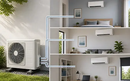 Illustration du fonctionnement d une climatisation multi-split