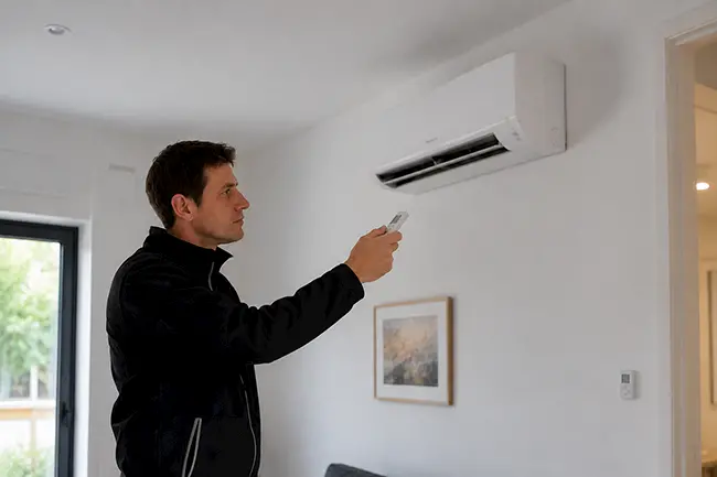 Un tech qui fait un test de fonctionnement